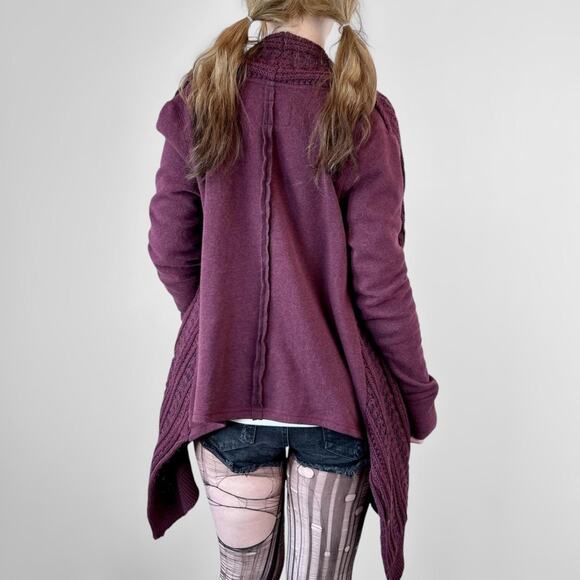 boho grunge layered brown cardigan - Picture 7 of 8